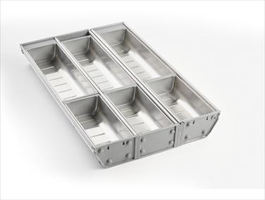 Modular stainless steel Cutlery Tray 