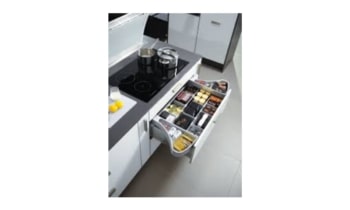 SOFT CLOSE PULLOUT WITH WINGS,Ultrafresh Modular Kitchen - The Design Bridge